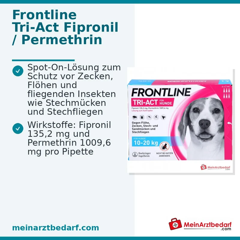 FRONTLINE Tri-Act Spot-on für Hunde 10–20 kg 6 Pipetten