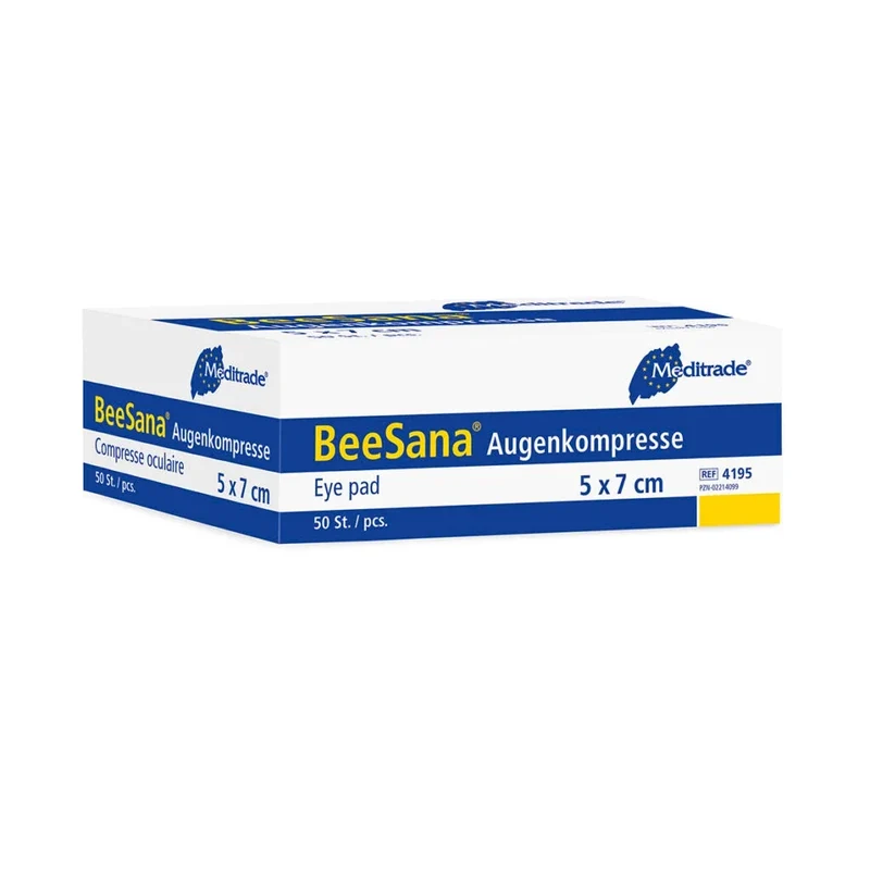 BeeSana® Eye pad, niet steriel, 50 stuks, 5 x 7 cm