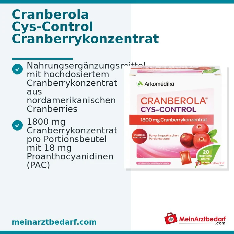 Cranberola Cys Control Pulver 1800 mg Cranberry (18 mg PAC) 20 x 5 g