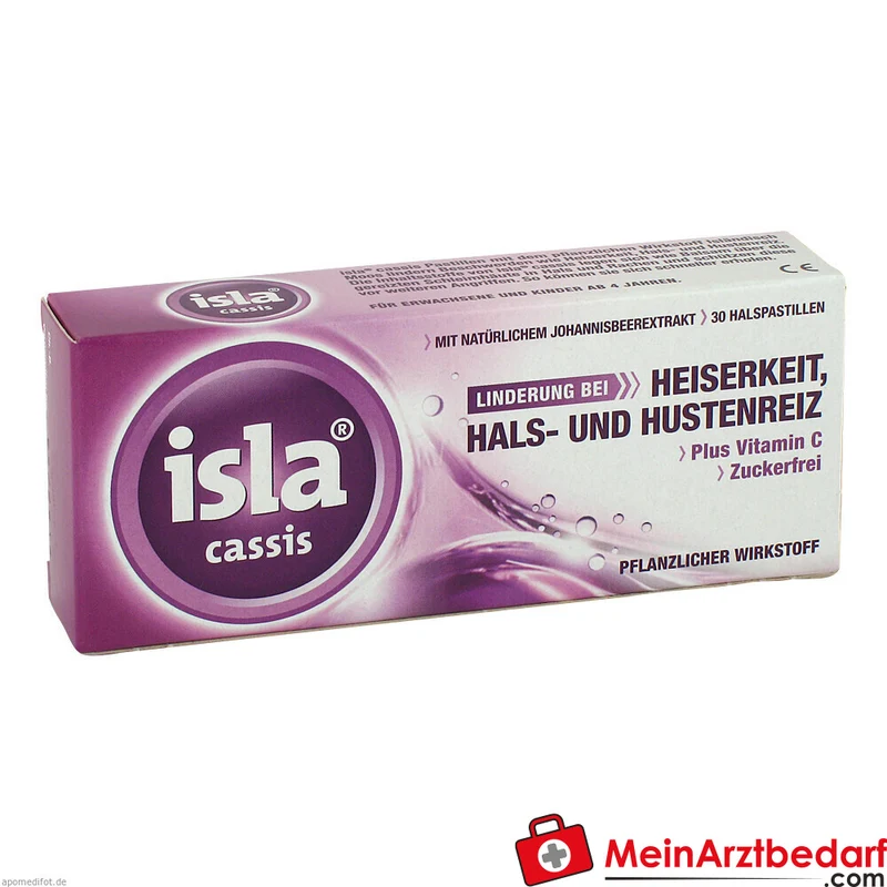 Isla Cassis Halspastillen 80 mg Isländisches Moos-Extrakt Packung
