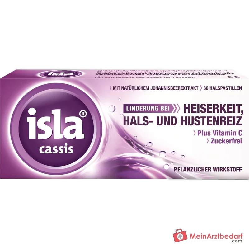 Isla Cassis Halspastillen 80 mg Isländisches Moos-Extrakt Packung