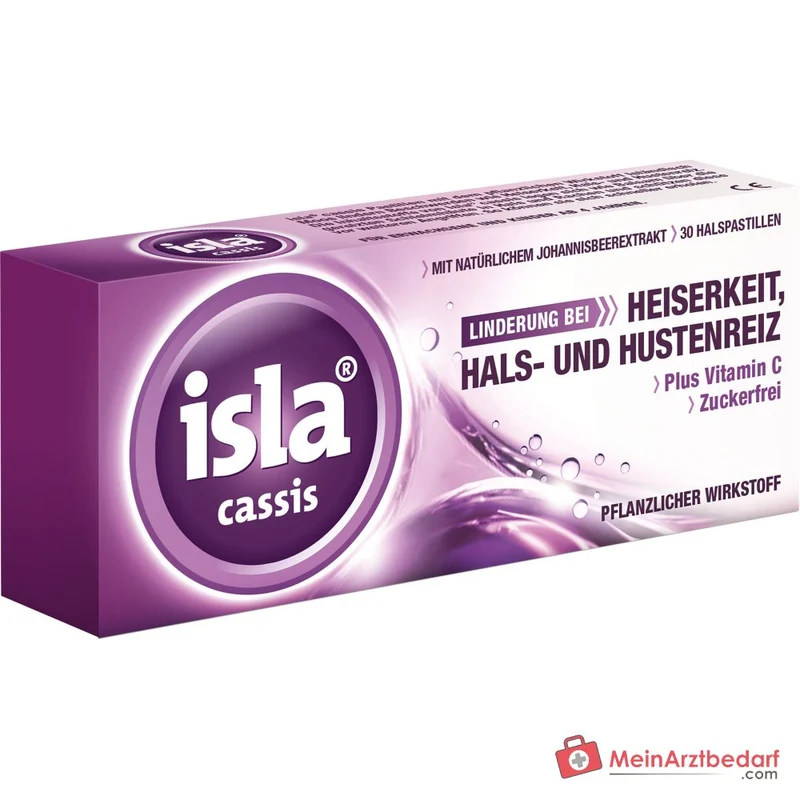 Isla Cassis Halspastillen 80 mg Isländisches Moos-Extrakt Packung