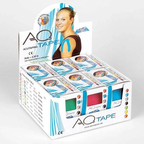 AQ kinesiotape fysiotape Smal: Rol 5,5 m x 2,5 cm 2 rollen alternatief voor CureTape Oranje