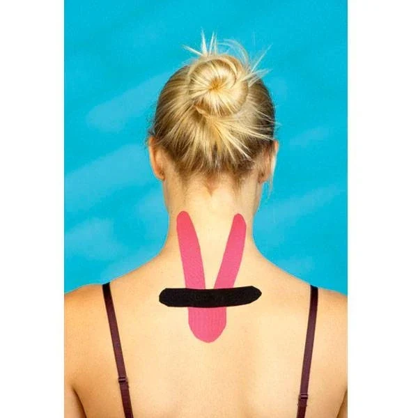 AQ kinesiotape fysiotape Smal: Rol 5,5 m x 2,5 cm 2 rollen alternatief voor CureTape Blauw