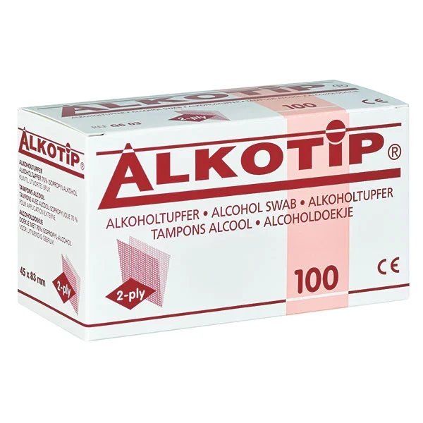 Alkotip ECO standaard alcoholdoekje Medium 45 x 83 mm 100 stuks