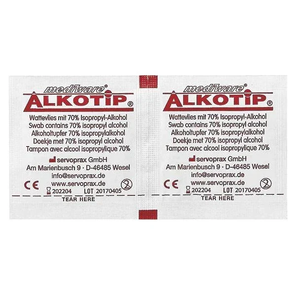 Alkotip ECO standaard alcoholdoekje Medium 45 x 83 mm 100 stuks