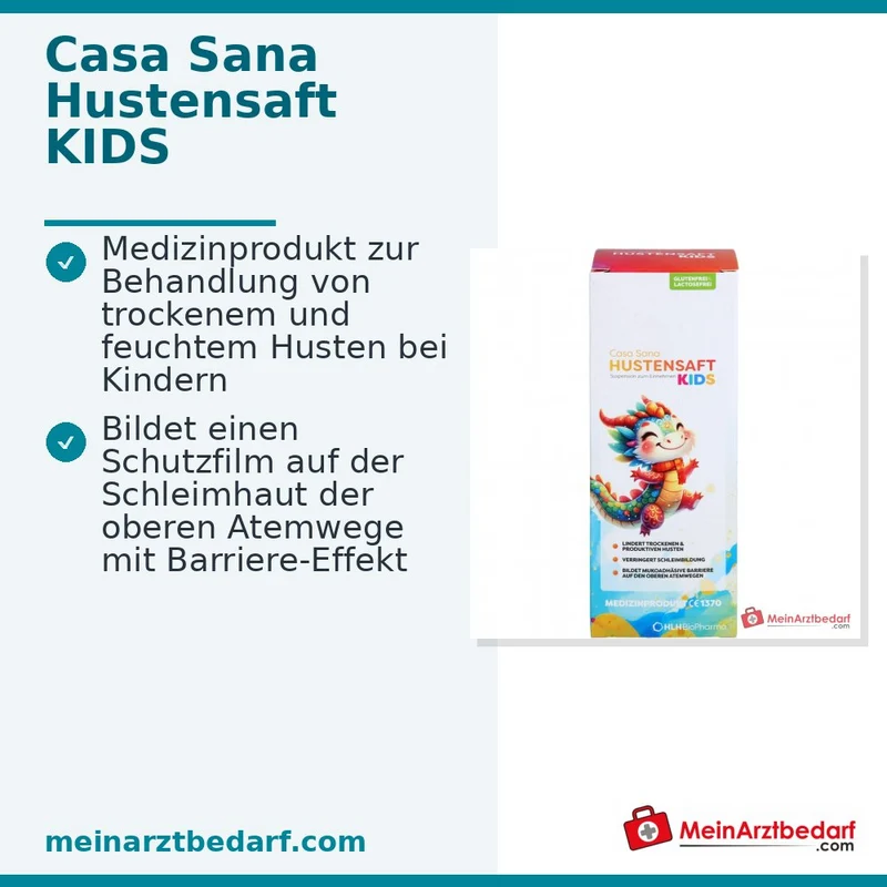 Casa Sana Hustensaft Kids mit Honig, Wegerich & Propolis 200 ml