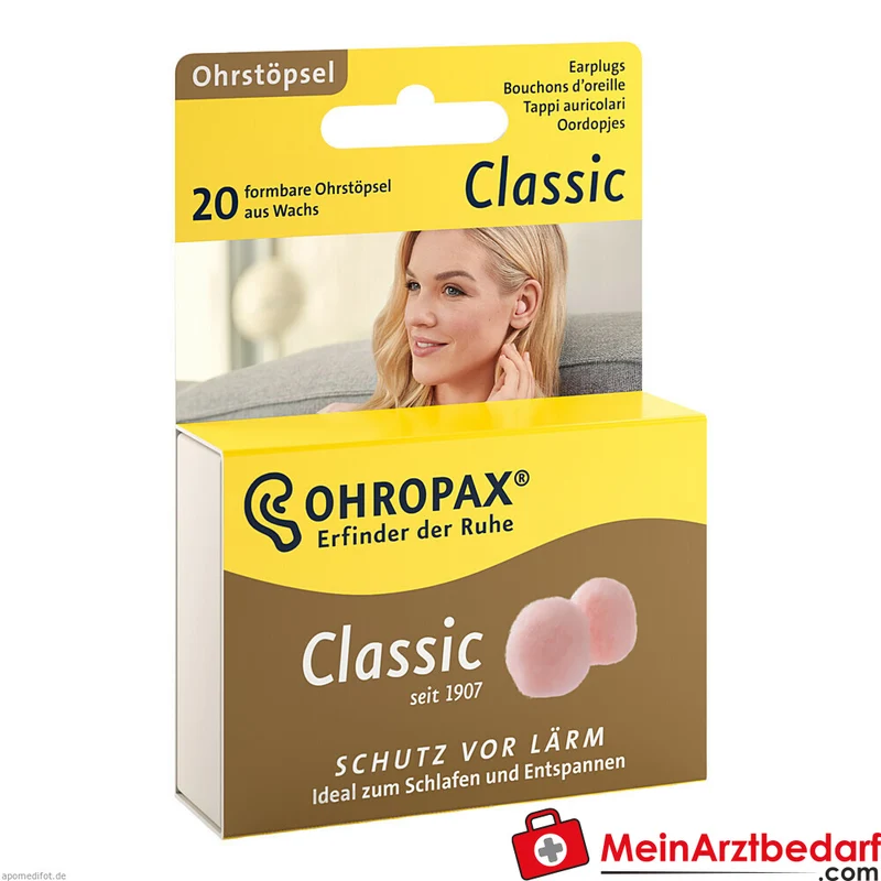 OHROPAX Classic Ohrstöpsel Wachswatte Einmalgebrauch 1 Paar