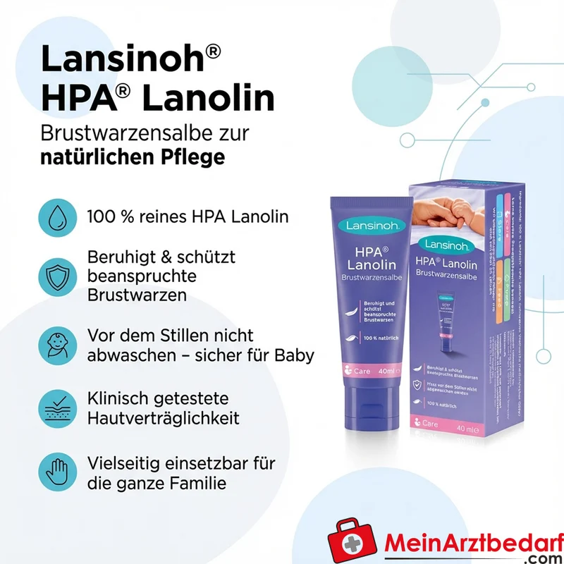 Lansinoh HPA Lanolin Brustwarzensalbe 100% Lanolin Tube
