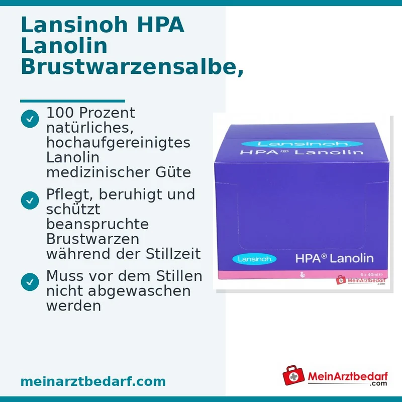 Lansinoh HPA Lanolin Brustwarzensalbe 100% Lanolin Tube