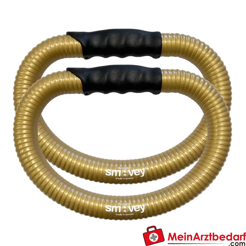 smovey GOLD EDITION Solid Trainingsringe Paar für smoveyWALKING, 4 Stahlkugeln, ca. 0,5 kg Gesamtgewicht