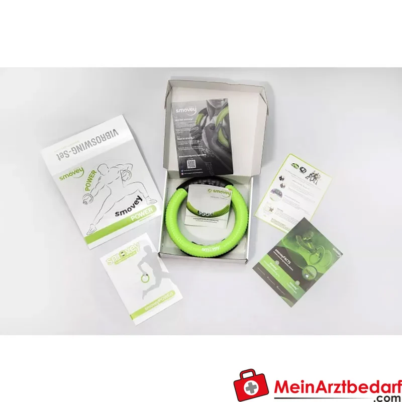 smoveyPOWER Trainings-Schwingringe Paar, 4 oder 6 Stahlkugeln (2x0,5 kg / 2x0,65 kg)
