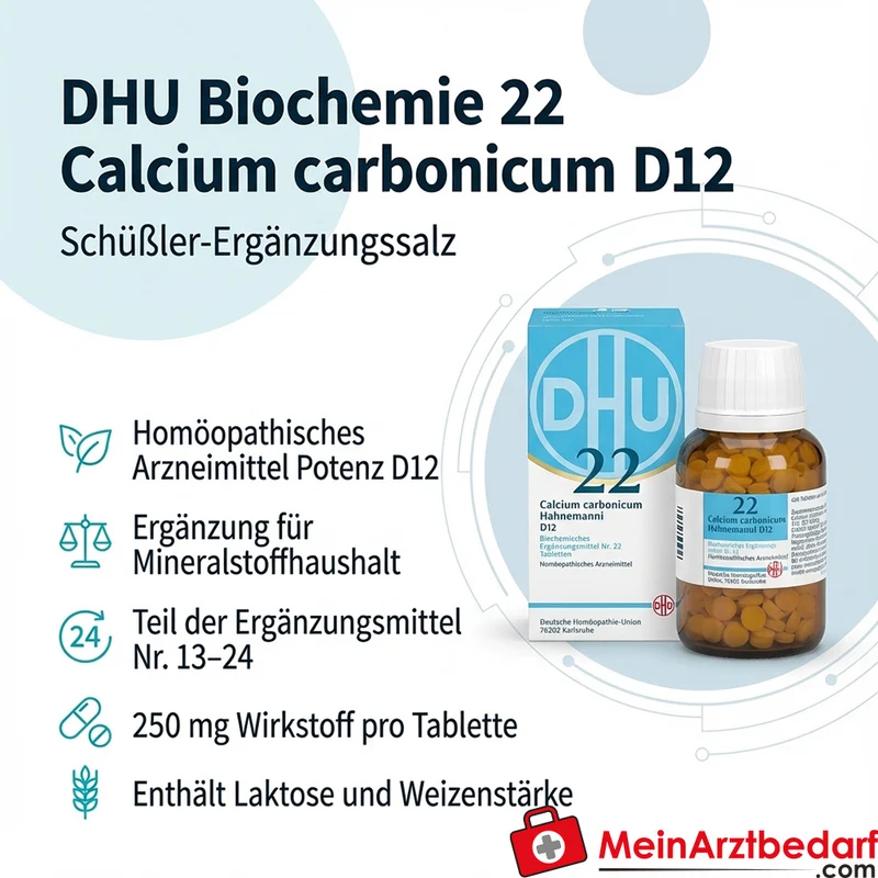 DHU Biochemie 22 Calcium carbonicum D12 250 mg Tabletten