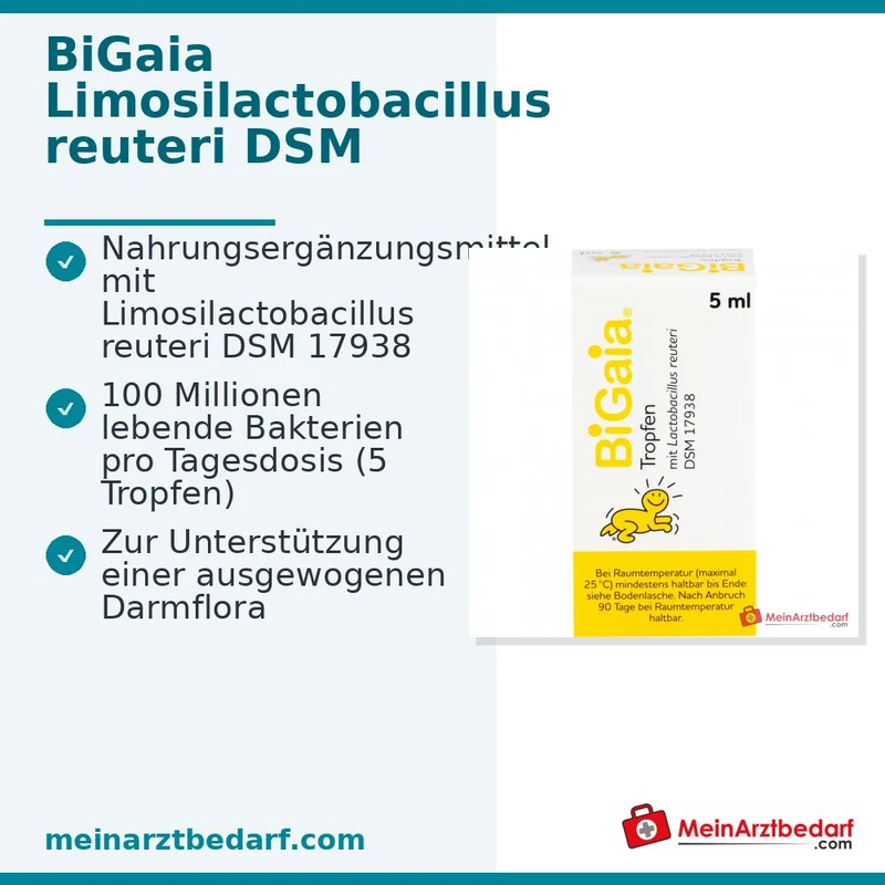 BiGaia Probiotische Tropfen Lactobacillus reuteri DSM 17938 100 Mio. KBE/Dosis 1 Packung