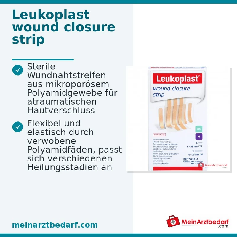 Leukoplast Wundnahtstreifen, hautfreundlich, flexibel