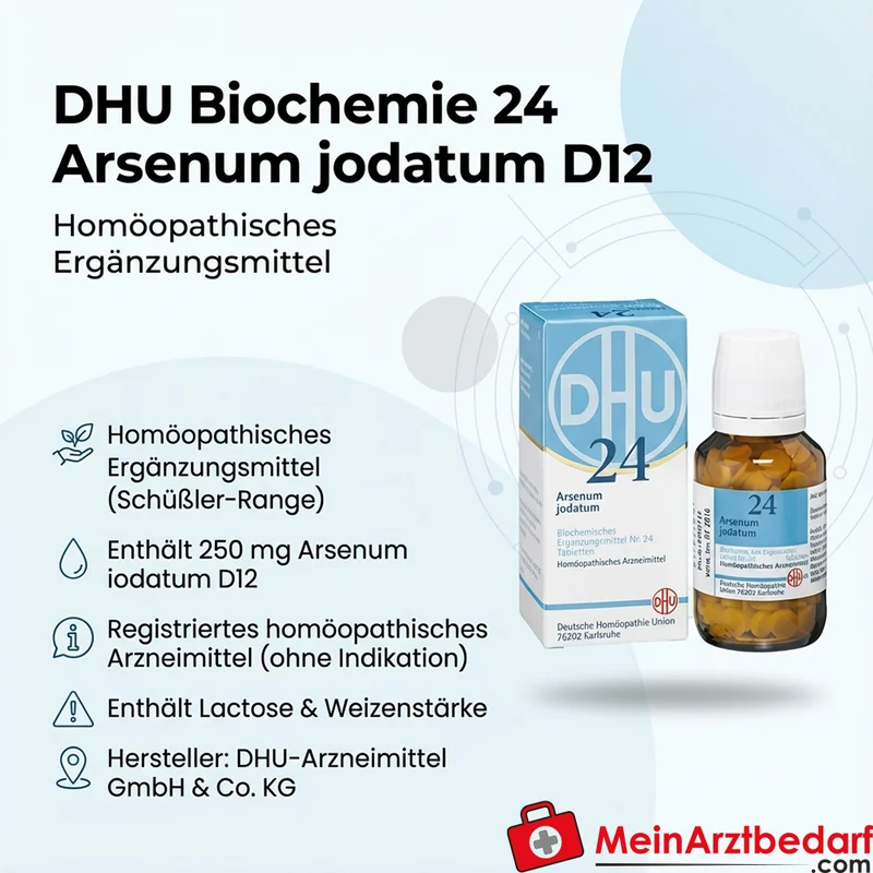 DHU Biochemie 24 Arsenum jodatum D12 250 mg Tabletten