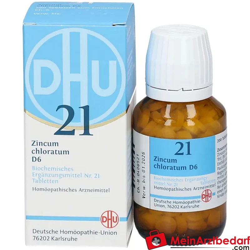 DHU Biochemie 21 Zincum chloratum D6 Schüßler-Salz Tabletten