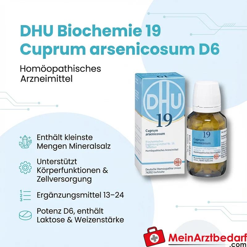 DHU Biochemie 19 Cuprum arsenicosum D6 Tabletten Packung