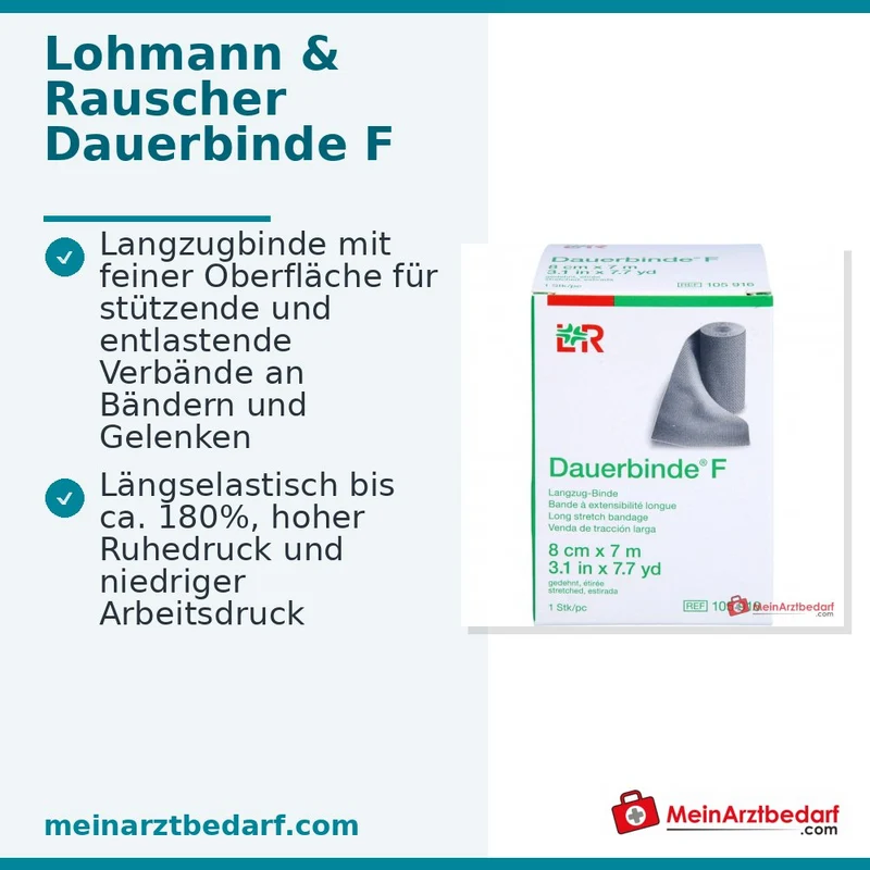 Dauerbinde F längselastisch 8 cm x 7 m, hautfarben