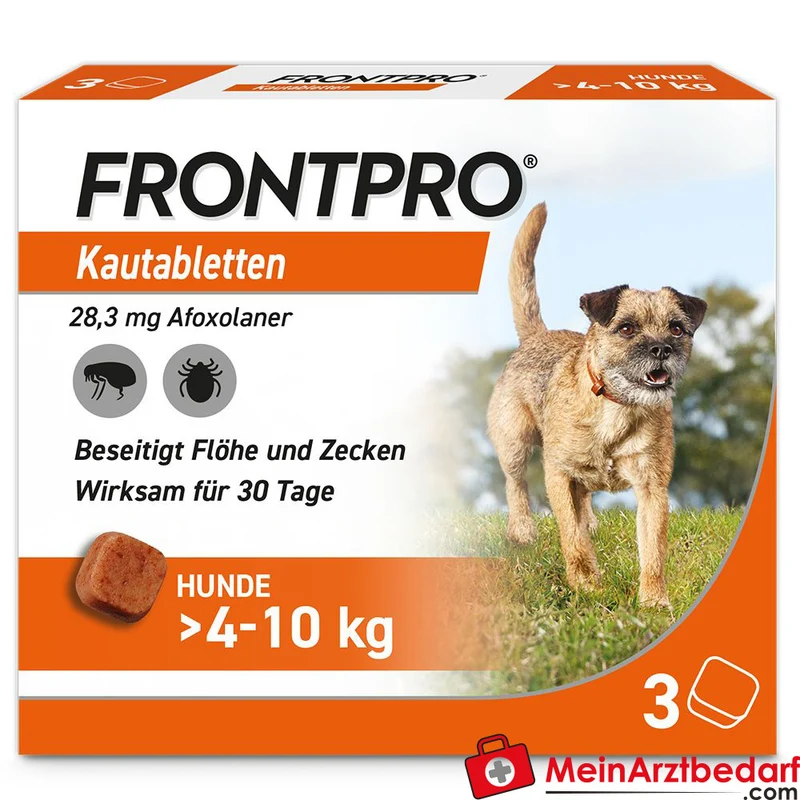 Frontpro Afoxolaner 28,3 mg Kautabletten 3 Stück