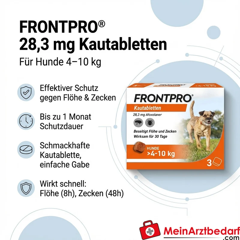 Frontpro Afoxolaner 28,3 mg Kautabletten 3 Stück