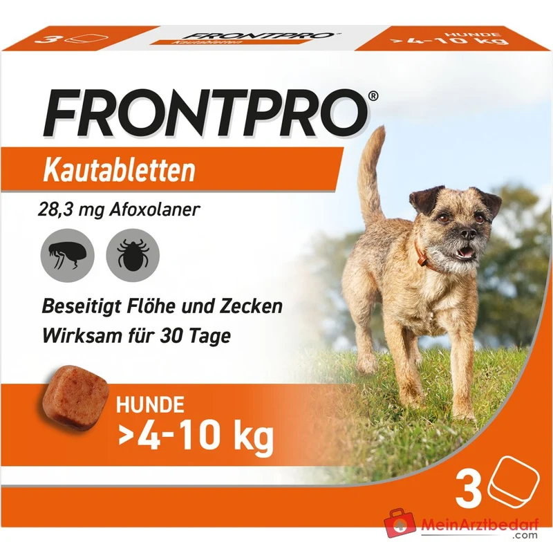 Frontpro Afoxolaner 28,3 mg Kautabletten 3 Stück