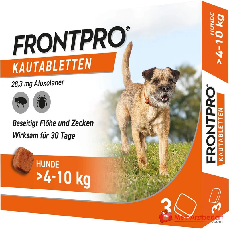 Frontpro Afoxolaner 28,3 mg Kautabletten 3 Stück