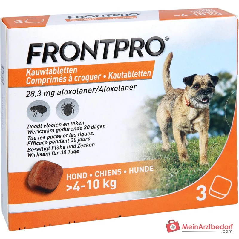 Frontpro Afoxolaner 28,3 mg Kautabletten 3 Stück