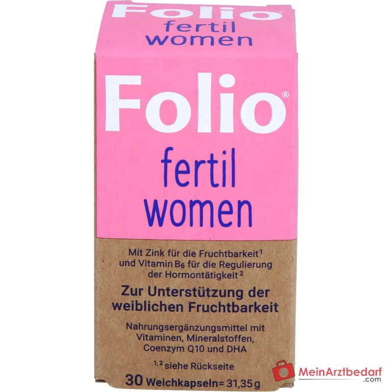 Folio fertil women Weichkapseln 35 mg Coenzym Q10, 0,45 mg Folsäure, 30 St.