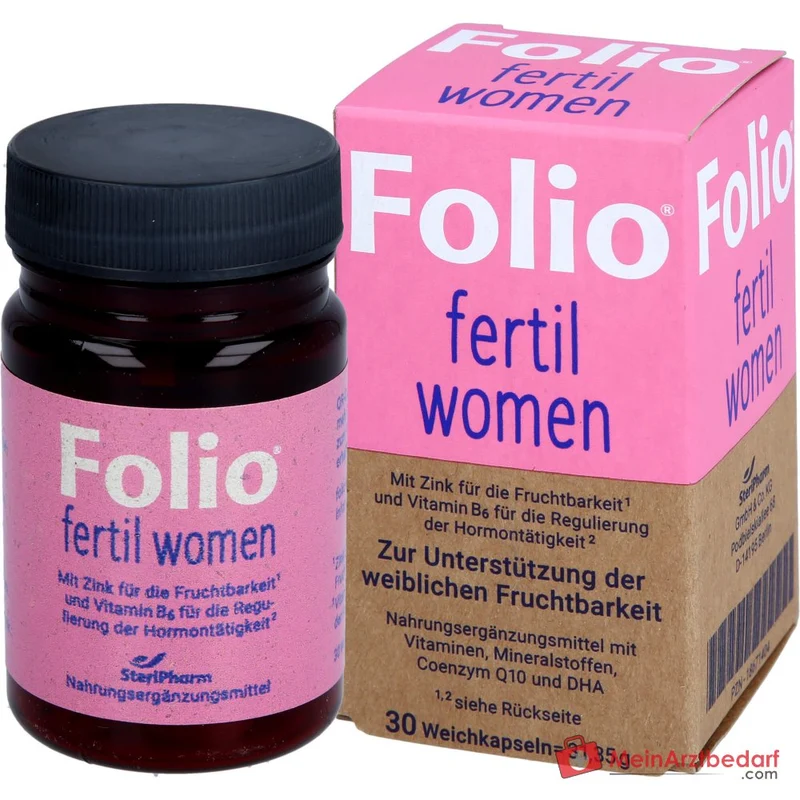 Folio fertil women Weichkapseln 35 mg Coenzym Q10, 0,45 mg Folsäure, 30 St.