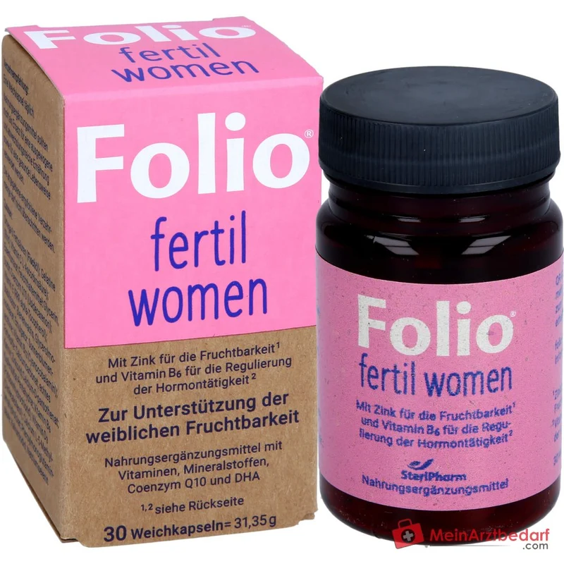Folio fertil women Weichkapseln 35 mg Coenzym Q10, 0,45 mg Folsäure, 30 St.