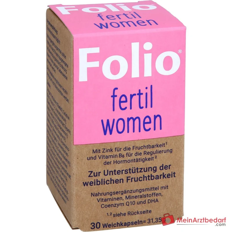 Folio fertil women Weichkapseln 35 mg Coenzym Q10, 0,45 mg Folsäure, 30 St.