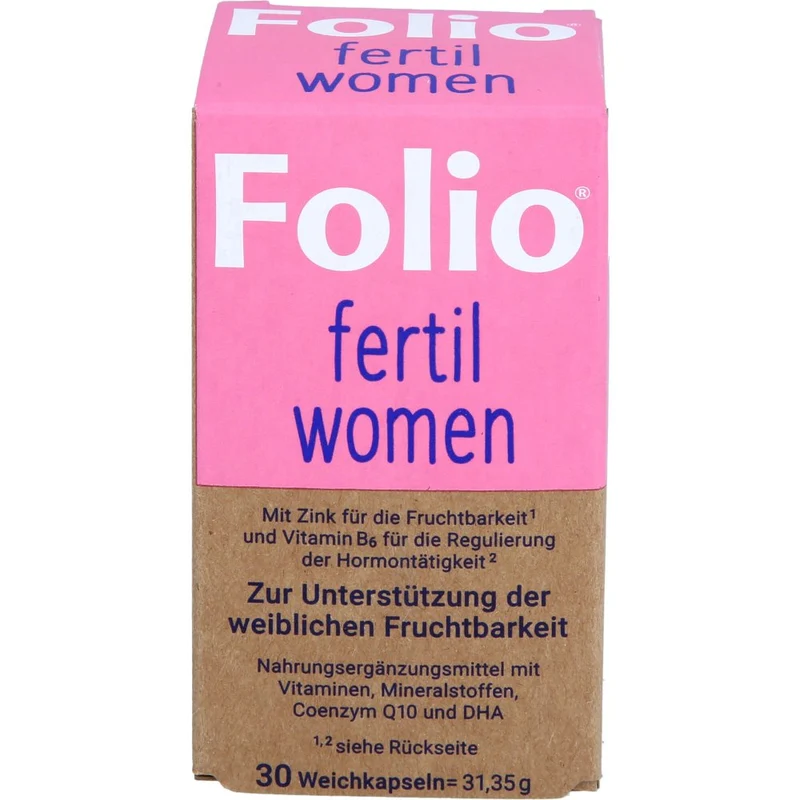 Folio fertil women Weichkapseln 35 mg Coenzym Q10, 0,45 mg Folsäure, 30 St.