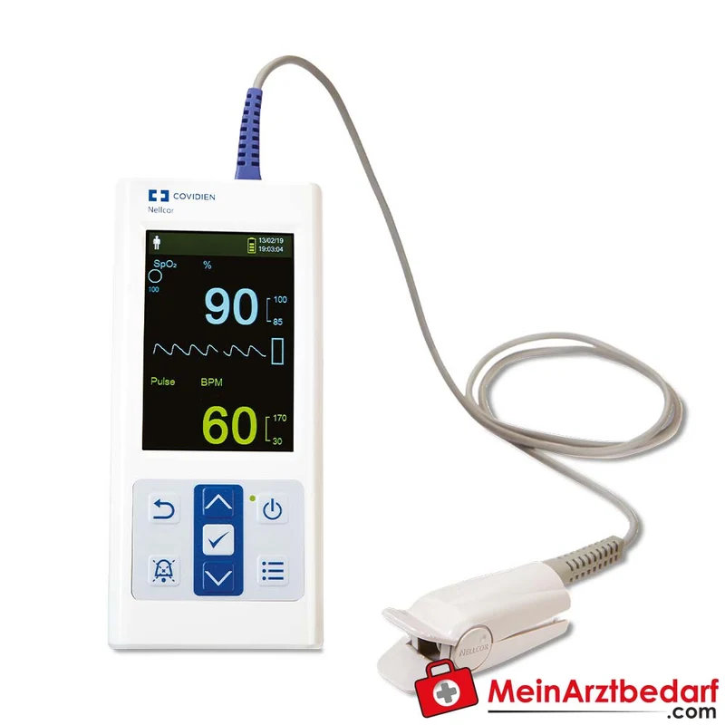 Nellcor PM10N Pulsoximeter Kit, tragbar, OxiMax-kompatibel, SpO2 & Puls, 80 h Datenspeicher