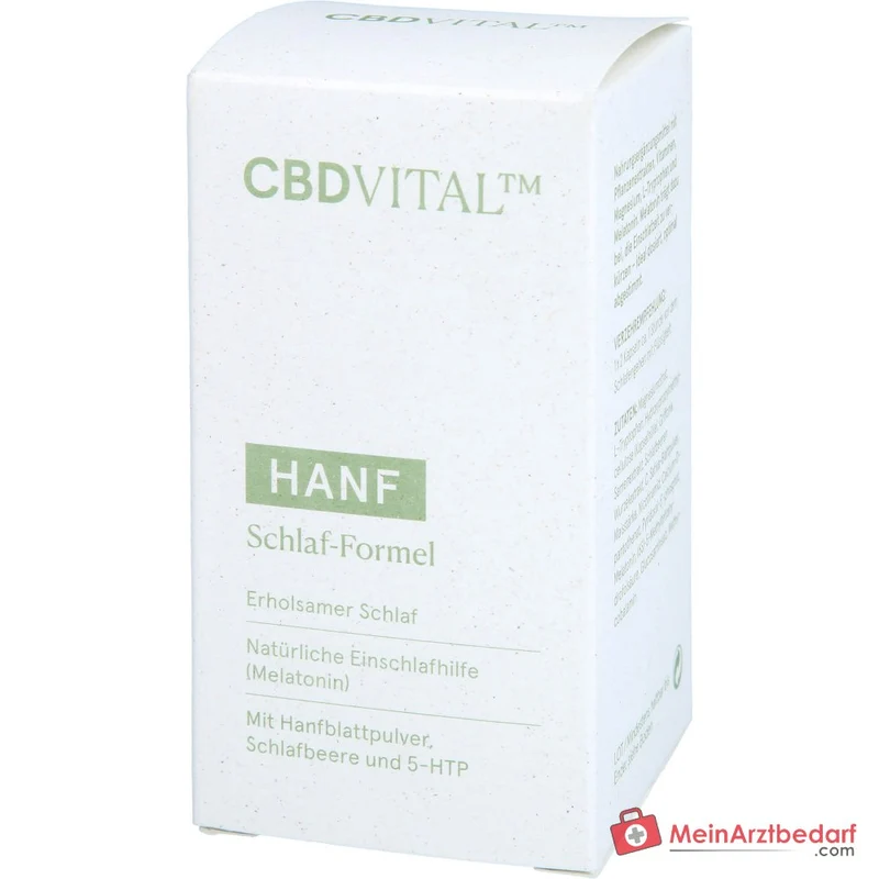 CBD VITAL Hanf Schlaf-Formel Melatonin 1 mg + L‑Tryptophan 250 mg Kapseln 60 Stück