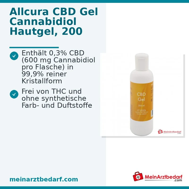 CBD Gel 600 mg (0,3% CBD) zur äußerlichen Anwendung 200 ml
