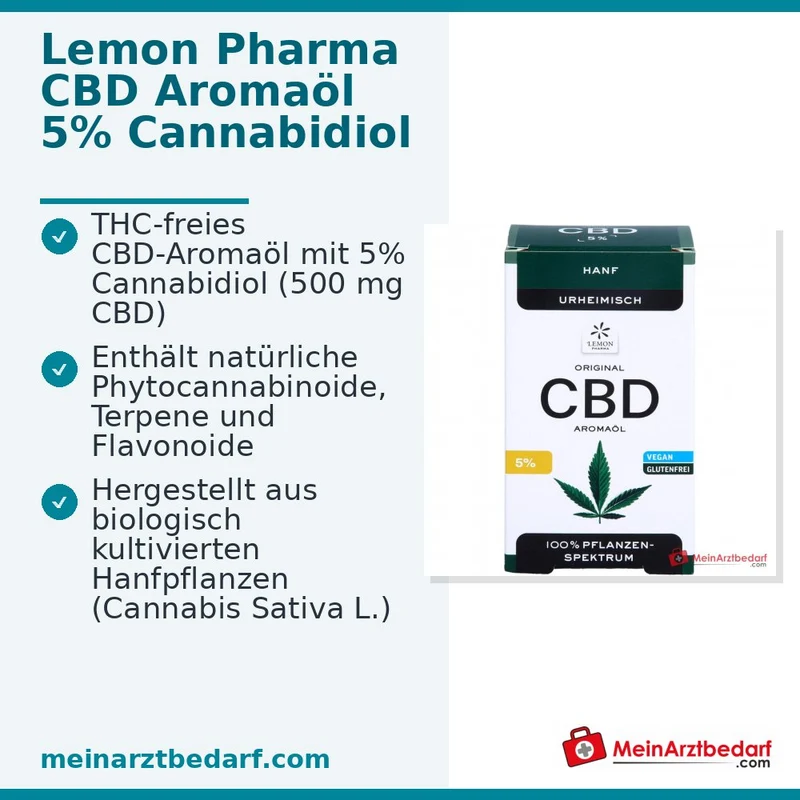 Lemon Pharma CBD Aromaöl 5% (500 mg) THC-frei