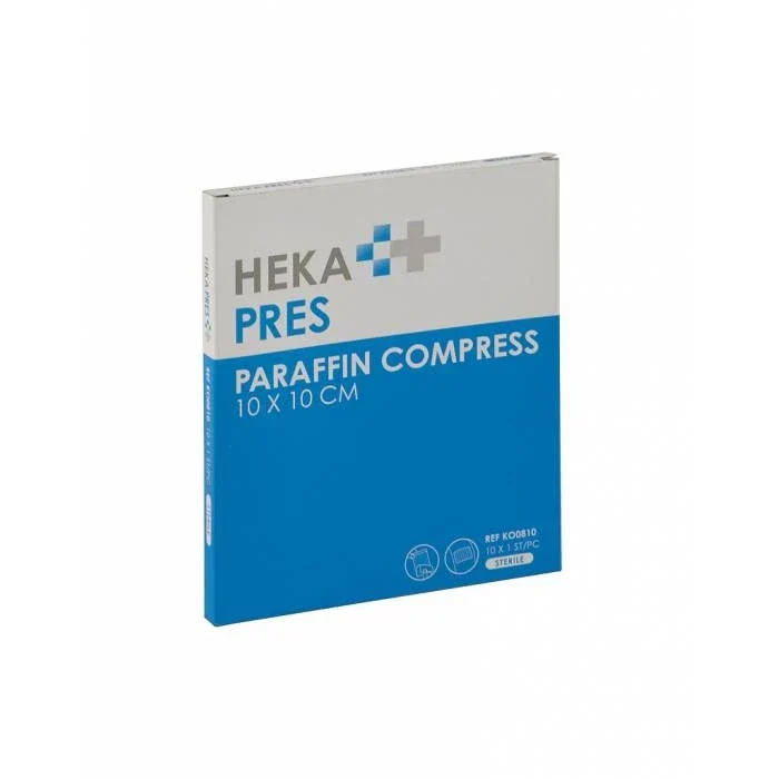 Heka pres zalfkompres 10 x 10 cm steriel 10 stuks