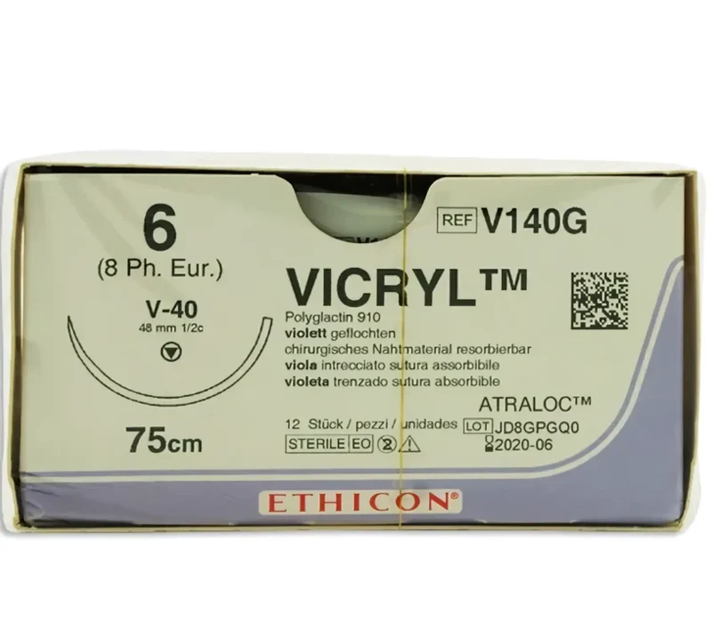 Vicryl usp 6 75cm violet BPT-1 V140G 12x1
