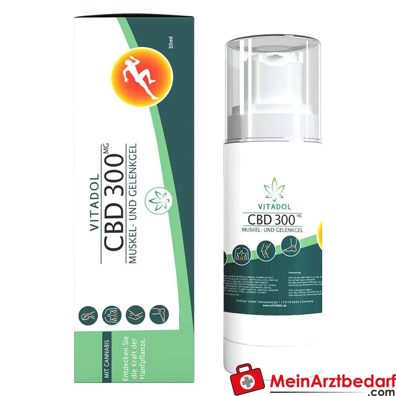 Vitadol CBD 300 Cannabidiol / Arnika / Schachtelhalm Muskel- und Gelenkgel, 30 ml