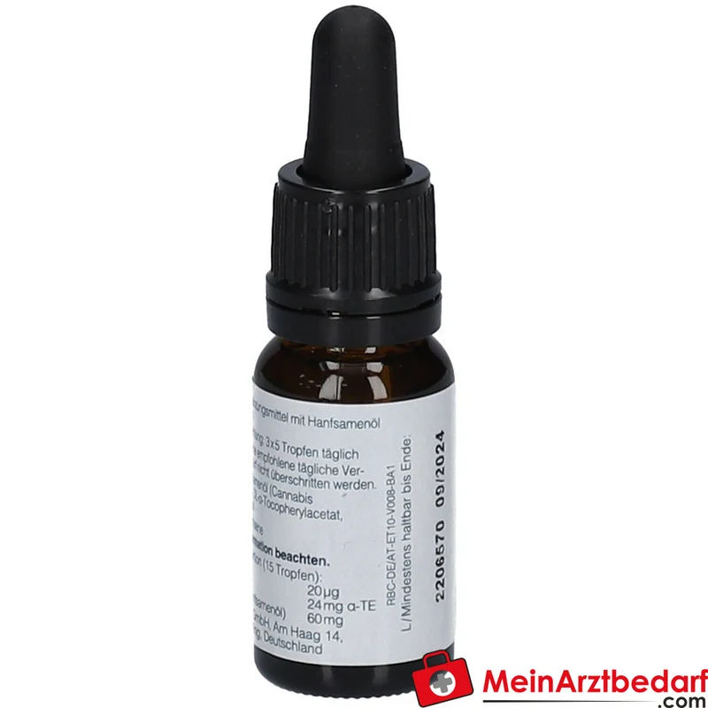 RubaXX Cannabis Öl Cannabissamenöl Vitamin D 20 µg Vitamin E Öl 10 ml