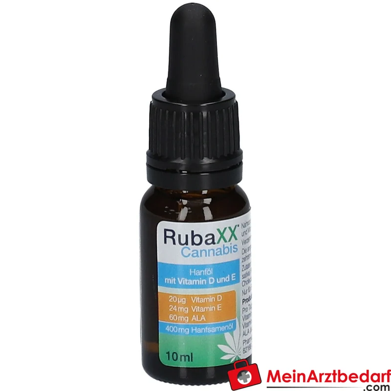 RubaXX Cannabis Öl Cannabissamenöl Vitamin D 20 µg Vitamin E Öl 10 ml