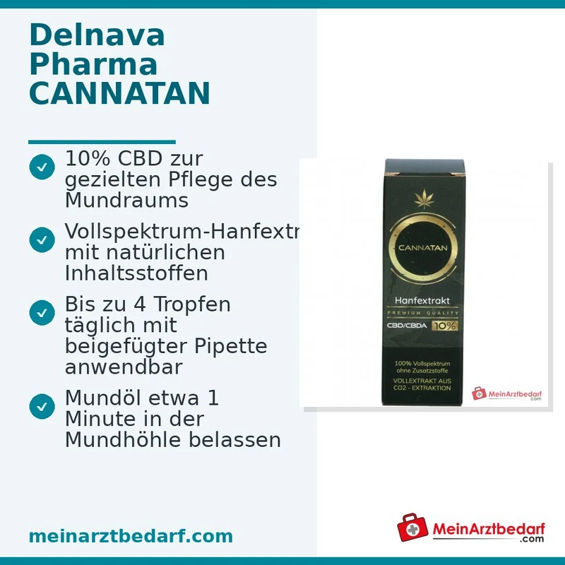 CANNATAN Hanfextrakt CBD 10% Mundöl Tropfflasche