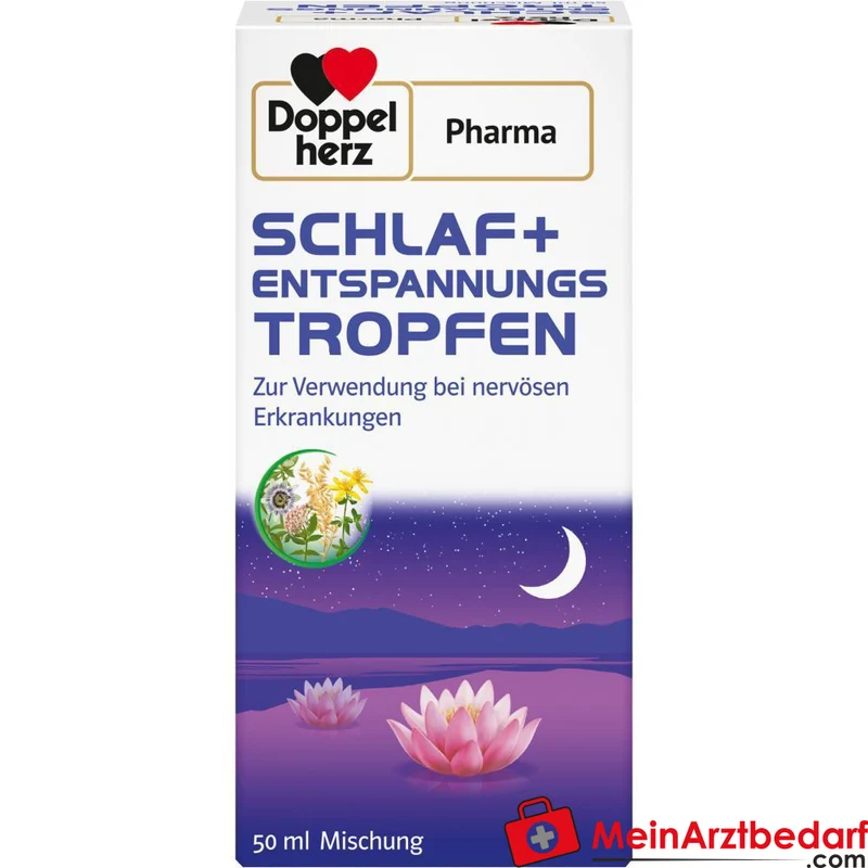 DoppelherzPharma Schlaf und Entspannungs-Tropfen Valeriana, Passiflora, Avena, Hypericum 11 ml