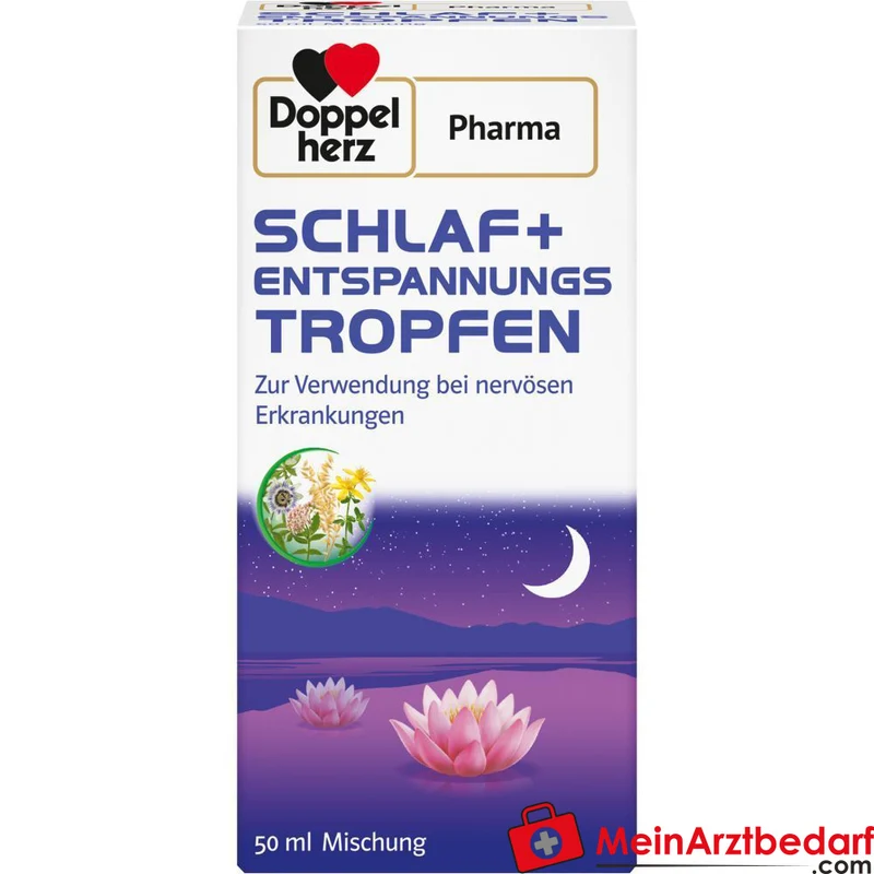 DoppelherzPharma Schlaf und Entspannungs-Tropfen Valeriana, Passiflora, Avena, Hypericum 11 ml