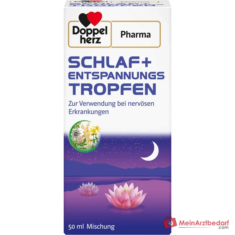 DoppelherzPharma Schlaf und Entspannungs-Tropfen Valeriana, Passiflora, Avena, Hypericum 11 ml