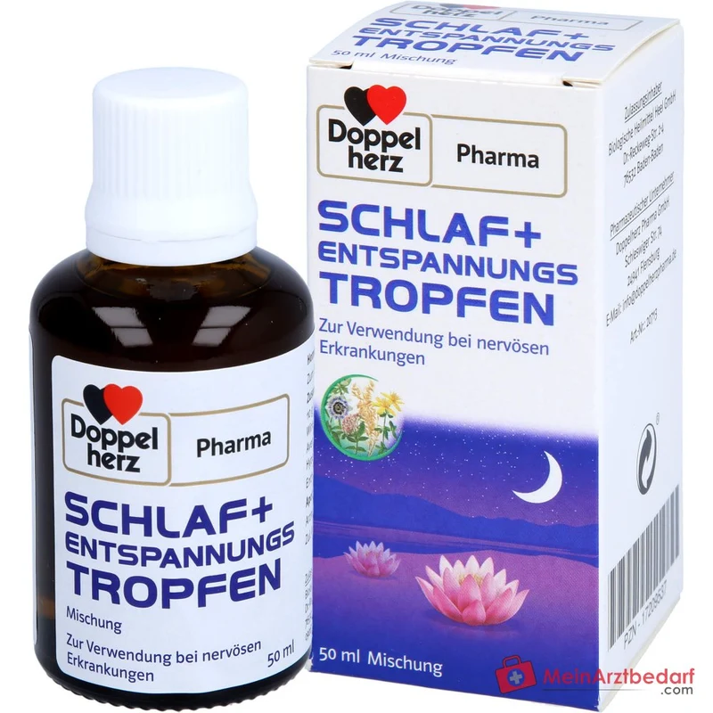 DoppelherzPharma Schlaf und Entspannungs-Tropfen Valeriana, Passiflora, Avena, Hypericum 11 ml