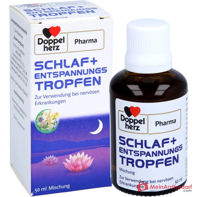 DoppelherzPharma Schlaf und Entspannungs-Tropfen Valeriana, Passiflora, Avena, Hypericum 11 ml