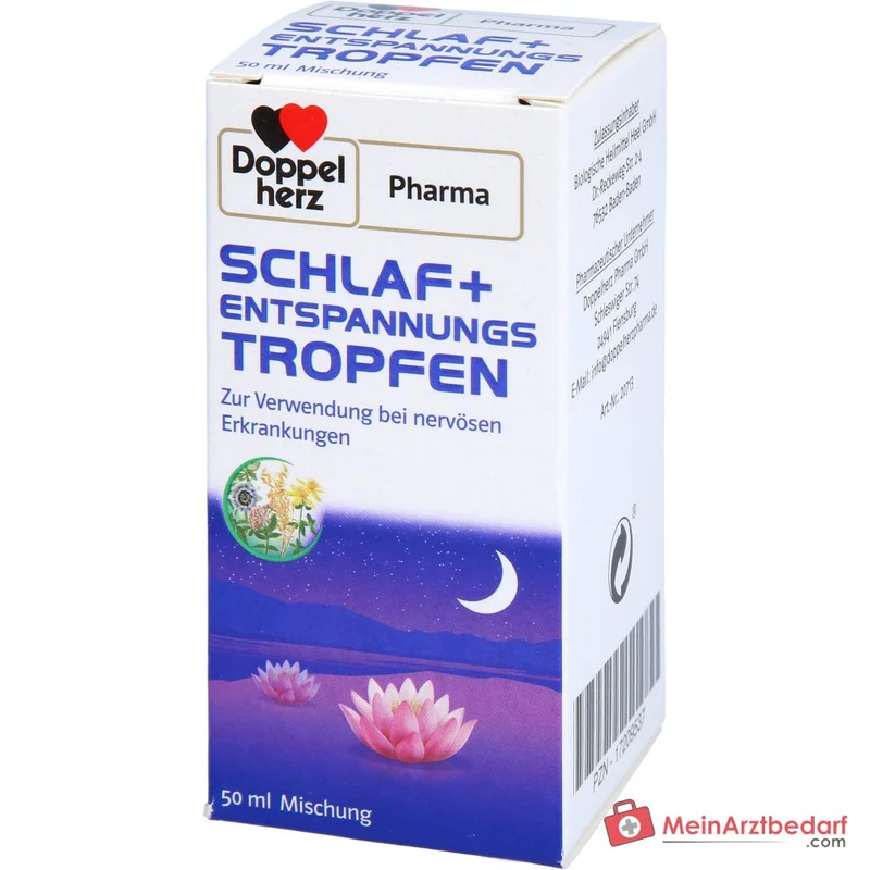 DoppelherzPharma Schlaf und Entspannungs-Tropfen Valeriana, Passiflora, Avena, Hypericum 11 ml