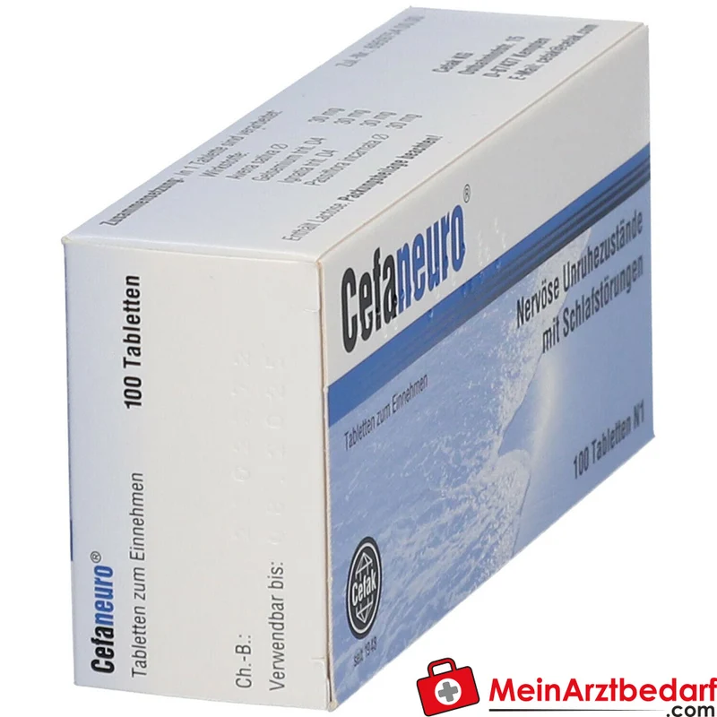 Cefaneuro homöopathisches Arzneimittel, Gelsemium 30 mg, Avena sativa 30 mg, Strychnos ignatii 30 mg, Passiflora 30 mg Tabletten